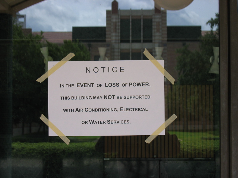 Notice on Hamman Hall