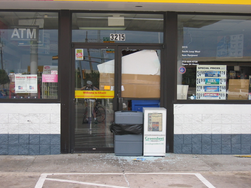 Someone broke into the Shell at Main and the South Loop