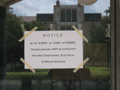 Notice on Hamman Hall